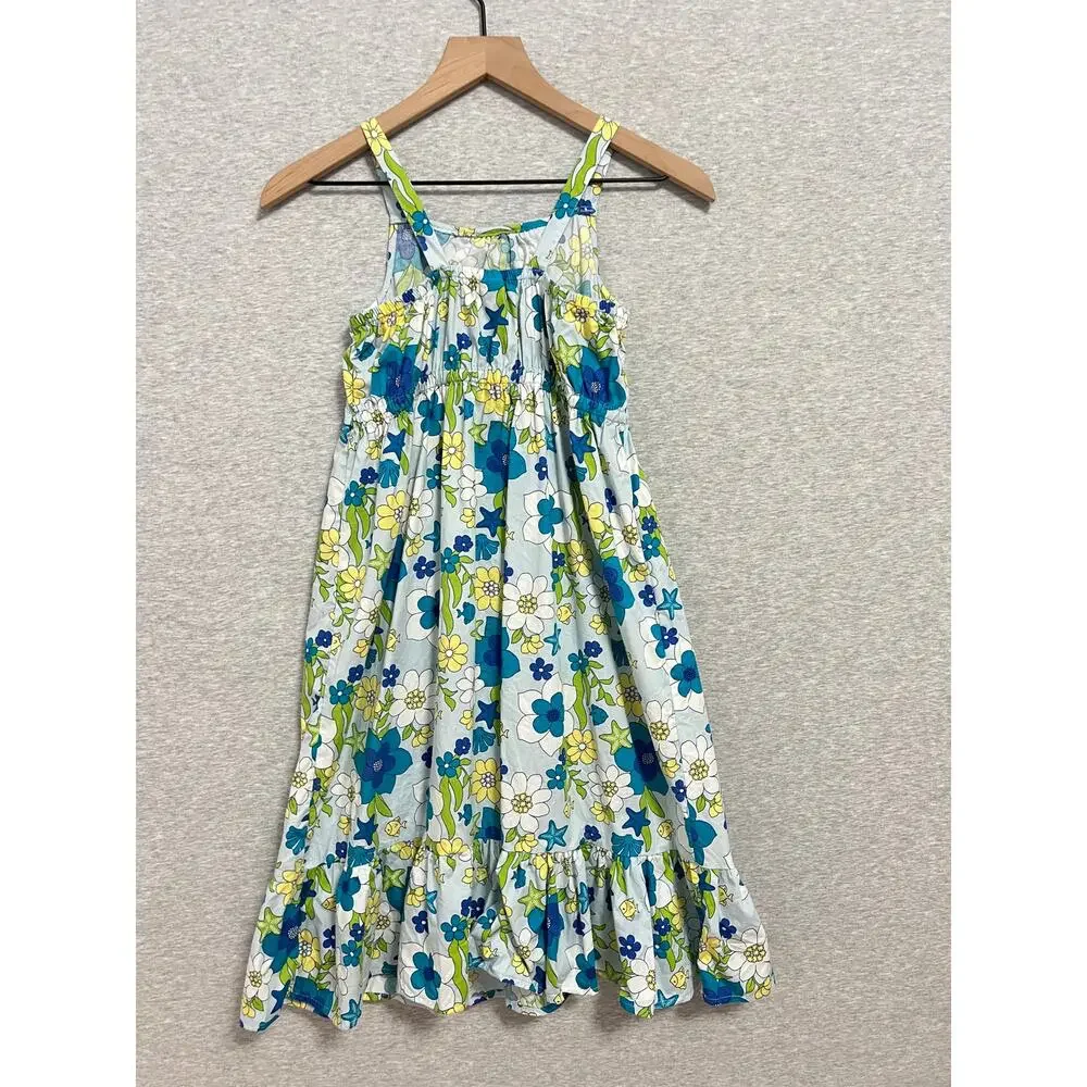 Gymboree Underwater Fantasy Sundress Girls Size 12 Blue Ruffle Dress Summer 2012